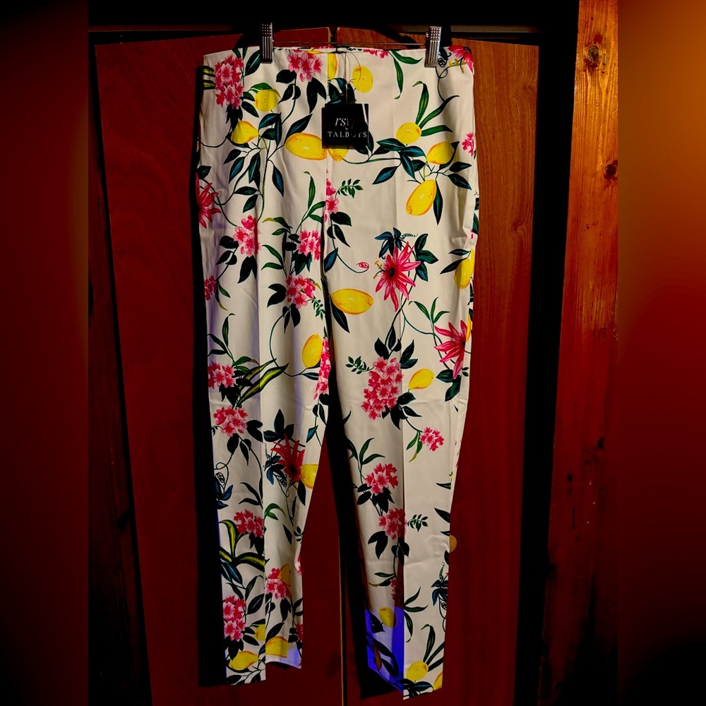 Talbots floral pants new with tags